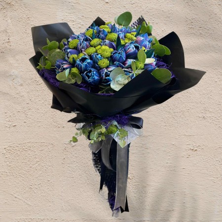 Cosmic Blue Galaxy Tulips